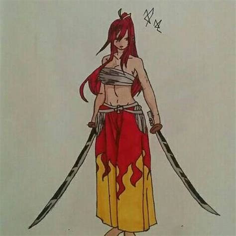 Erza scarlet fan art by HALFBREEDWOLF25 on DeviantArt