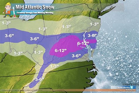 Updated Snowfall Forecast Map