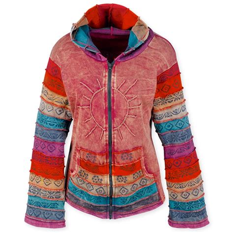 What on Earth - Women's Zipper Front Colorful Sun Hoodie - 100 % Soft Cotton - Walmart.com ...