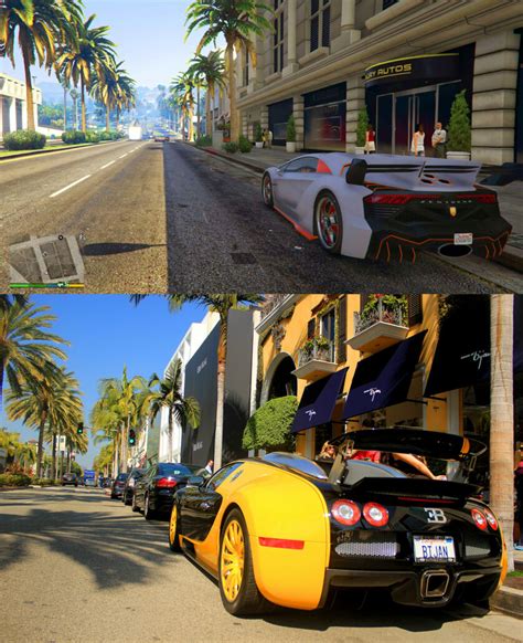 GTA V In-Game Los Santos vs Real-Life Los Angeles Screenshot Comparison Shows Several Similarities