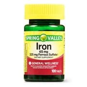 Spring Valley Iron Supplement Slow Release Tablets, 45 mg, 30 Ct - Walmart.com - Walmart.com