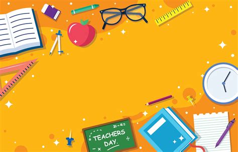 Teacher's Day Cartoon Background 3249455 Vector Art at Vecteezy