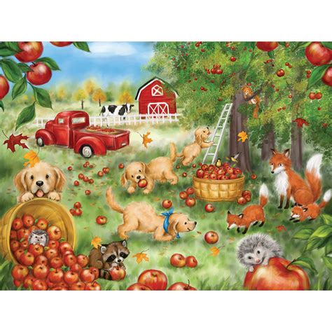 Apple Harvest Fun 300 Large Piece Jigsaw Puzzle | Bits and Pieces