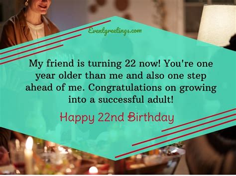 Happy 22nd Birthday Quotes And Wishes Events Greetings