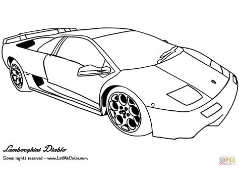 Coloriage - Lamborghini Diablo | Coloriages à imprimer gratuits