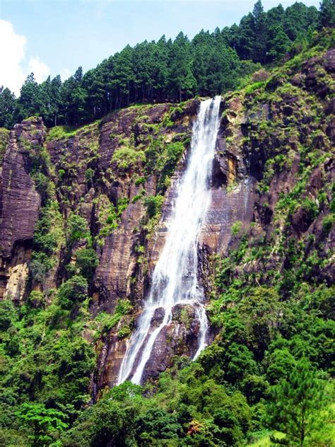 Bambarakanda Falls, situated in Kalupahana in the Badulla District ...