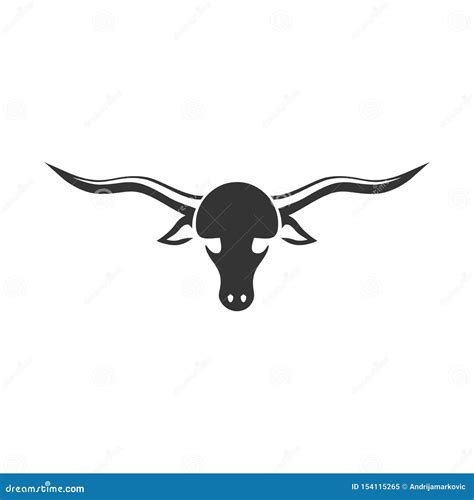 Silhouette longhorn-animal stock vector. Illustration of animal - 154115265