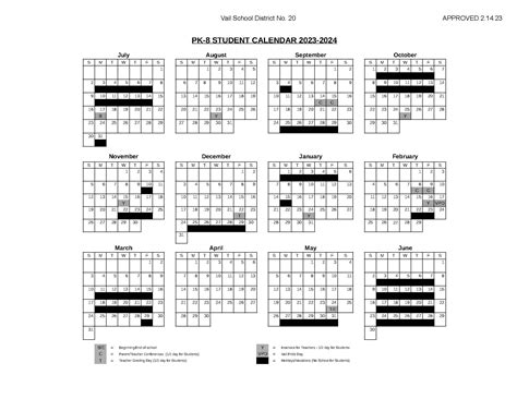 Vail School District Calendar | Rincon Vista Middle School