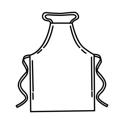 Apron Icon. Doodle Hand Drawn or Outline Icon Style 4224554 Vector Art ...