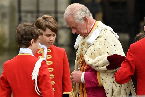 Prince George Acts as Page of Honor at Grandpa King Charles Coronation