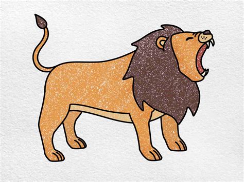 How To Draw A Lion Roaring Roaring Lion Step By Step Safari Animals | Images and Photos finder