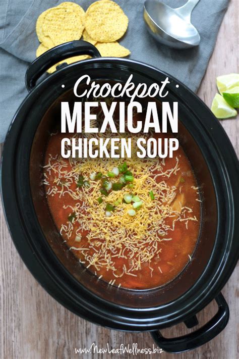 Crockpot Chicken Soup with Mexican Seasonings | The Family Freezer