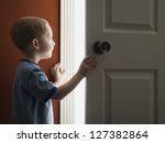 Child Opening The Door Free Stock Photo - Public Domain Pictures