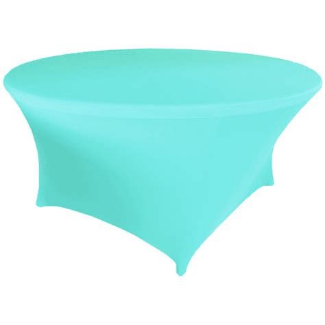 60" Round Pool Blue Spandex Tablecloths Covers