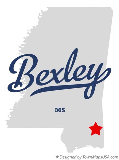 Map of Bexley, MS, Mississippi