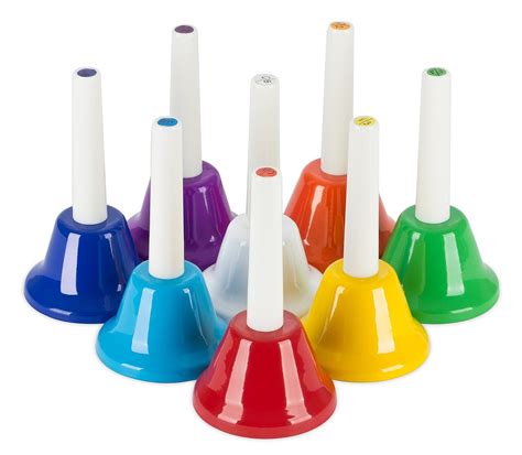 Handbell Set - 8 Note Diatonic Metal Bells - Musical for Children ...