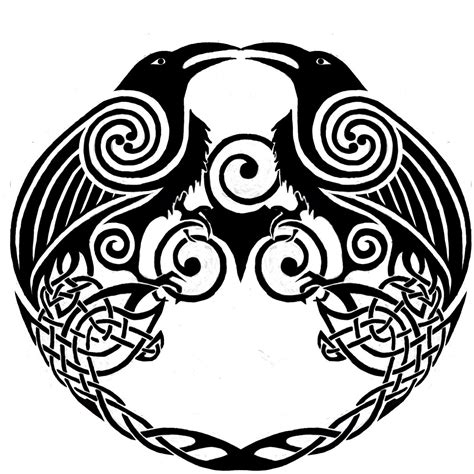 Odin's Raven's (Thought and Memory) - another potential design | Celtic raven tattoo, Viking ...