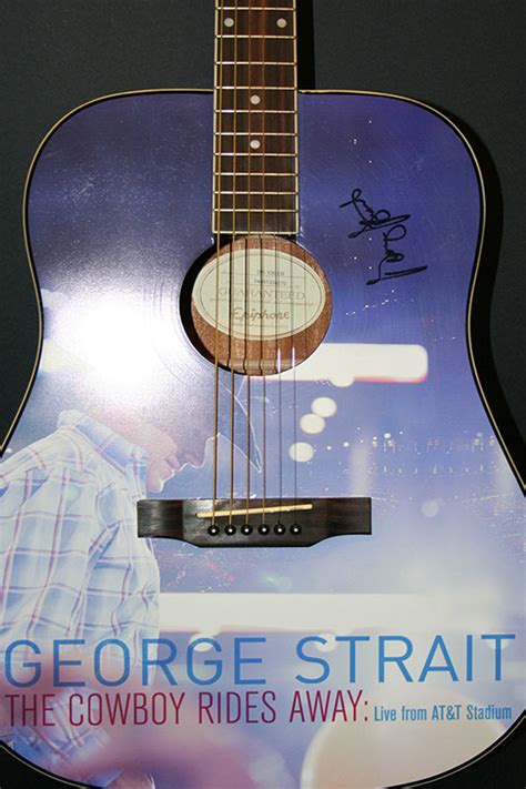 Charitybuzz: "Cowboy Rides Away" Tour Guitar Autographed by George Strait