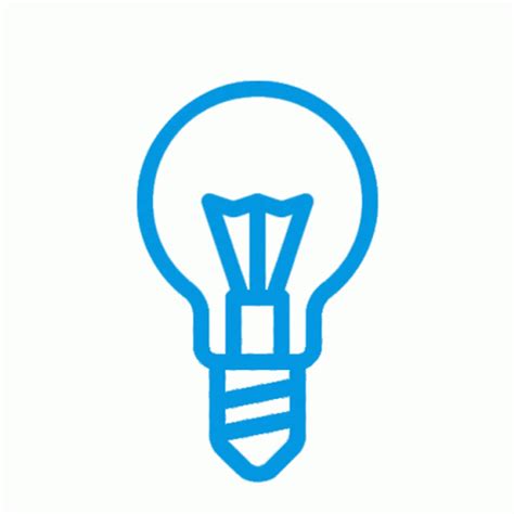 Light Bulb Icon Blue Drawing GIF | GIFDB.com