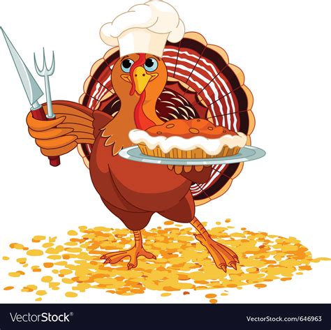 Thanksgiving turkey Royalty Free Vector Image - VectorStock