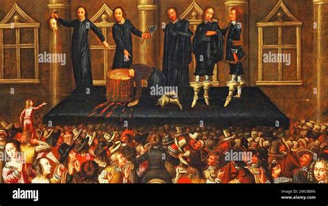 CHARLES I OF ENGLAND (1600-1649) His execution in Whitehall, 30 January ...