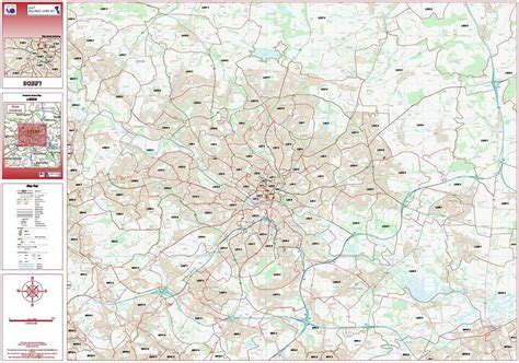 Postcode City Sector Map - Leeds - Colour - Folded - Standard Paper ...