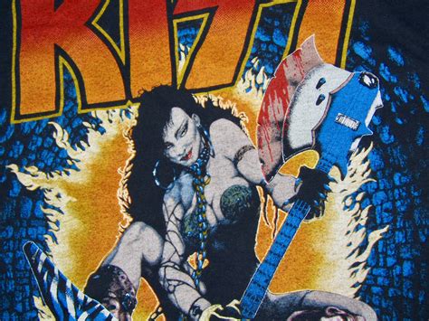 S * vtg 80s 1984 KISS tour t shirt * 37.136 concert