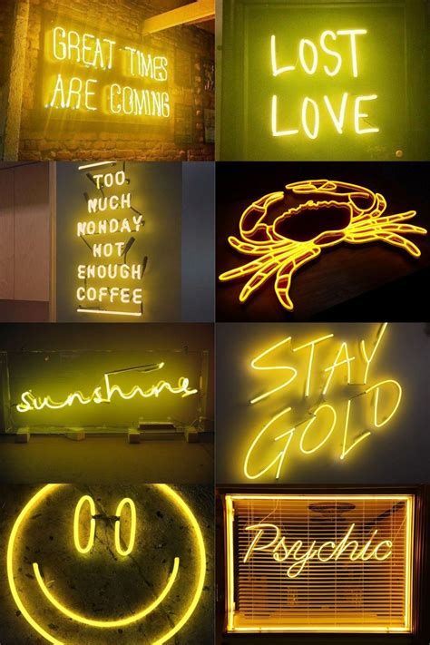 Neon Yellow Aesthetic Collage - bmp-extra