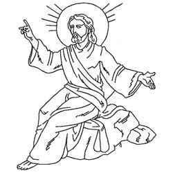 Jesus Face Outline Coloring Pages