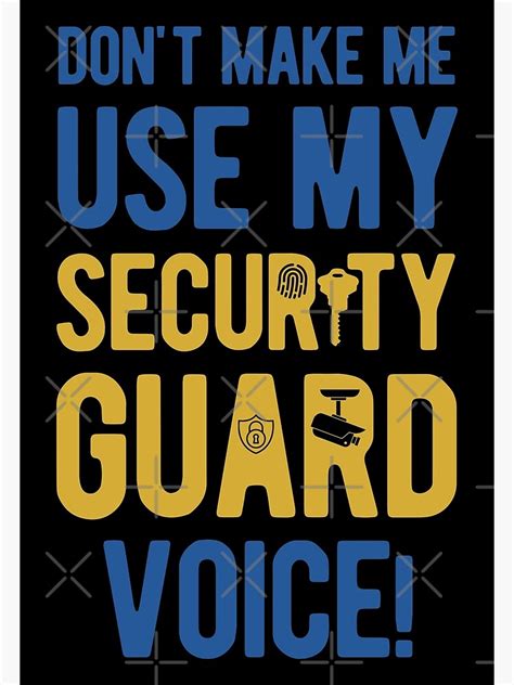 "Funny Security Guard" Poster by artworkbyrihen | Redbubble