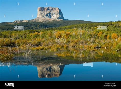 Chief Mountain at sunrise in Glacier National Park, National Park in ...