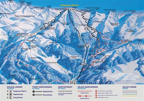 Zakopane - Kasprowy Wierch Trail Map • Piste Map • Panoramic Mountain Map