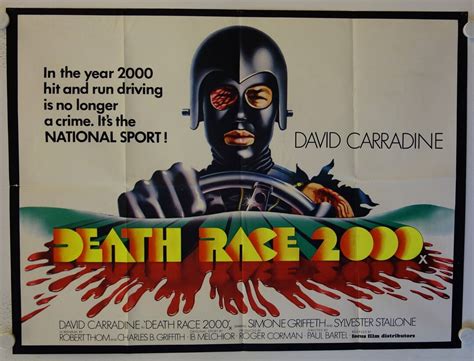 Death Race 2000 original release british quad movie poster