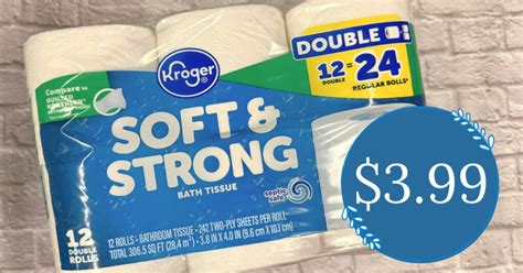 Kroger brand Soft & Strong Bath Tissue is $3.99! - Kroger Krazy