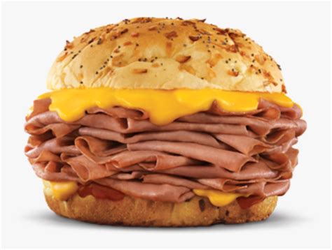 Arby"s Sandwich - Arby's Roast Beef Sandwich With Cheese, HD Png Download - kindpng