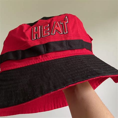 miami heat nba bucket hat - good used condition -... - Depop