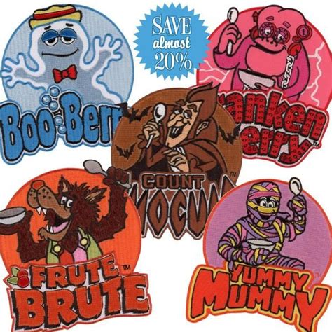 General Mills Monster Cereals Patch Collection | Cereal characters, General mills, Patches