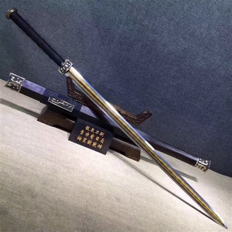 Han sword,Damascus Steel etch blade,Black wood,Brass Katana, Samurai Weapons, Anime Weapons ...
