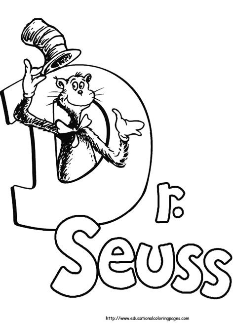 Dr Seuss Printable Coloring Sheets