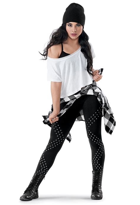 Weissman™ | Studded Legging & Crop Top Plaid Shirt | Hip hop outfits, Dance fashion, Dance ...