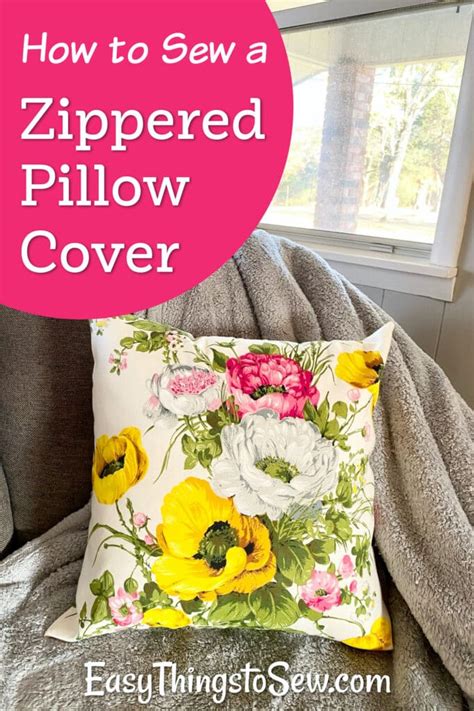 How to Sew A Pillow Cover with a Zipper: Tutorial for Beginners - Easy ...