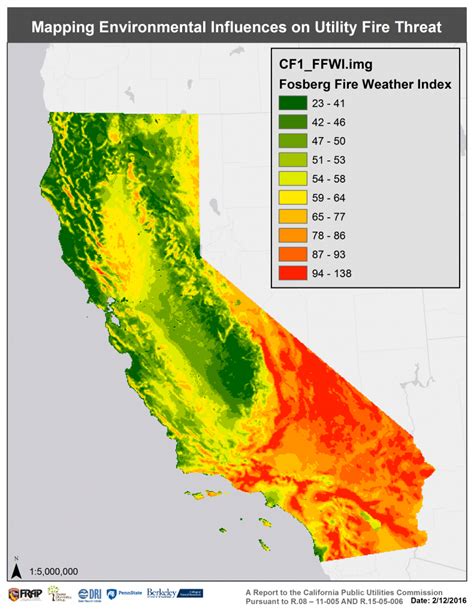 California Wildfire Risk Map - Printable Maps