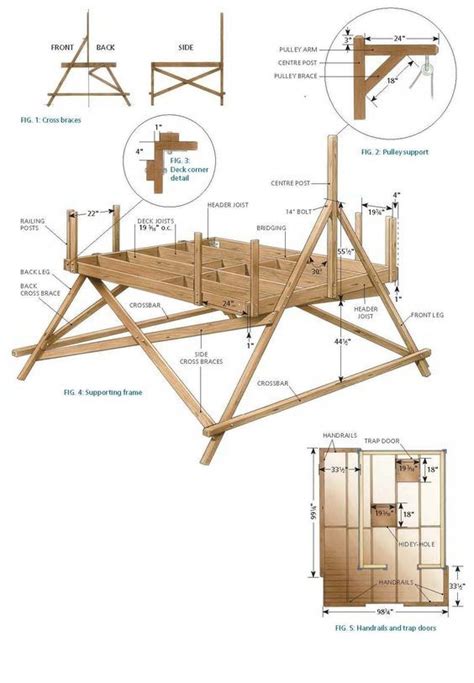 Free Deluxe Tree House Plans | Tree house plans, Tree house diy, Tree ...