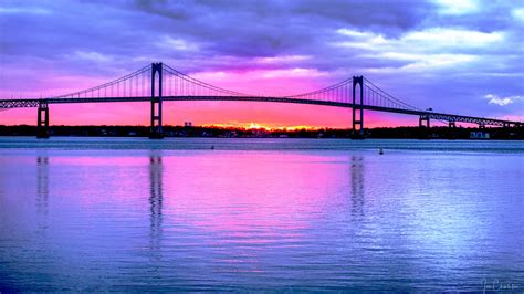 December Sunset | Claiborne Pell Bridge. Newport, RI. | Ian Charleton | Flickr