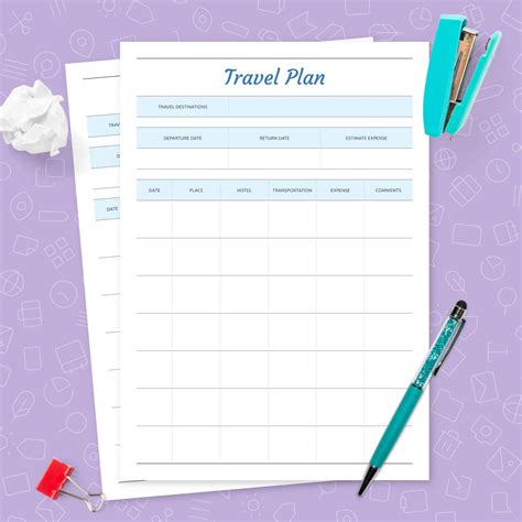 Trip Planning Template Google Sheets