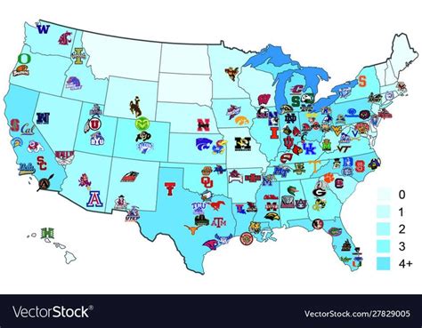 This is a NCAA Division 1 Football Map. It is a carefully crafted map ...
