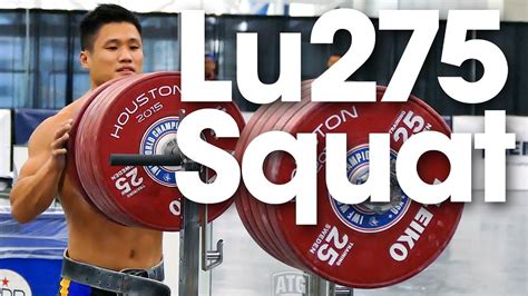 Lu Xiaojun Squatting up to 275kg + Warm Up 2015 World Weightlifting ...