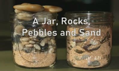 A Jar, Rocks, Pebbles and Sand… | Cornerstone Church