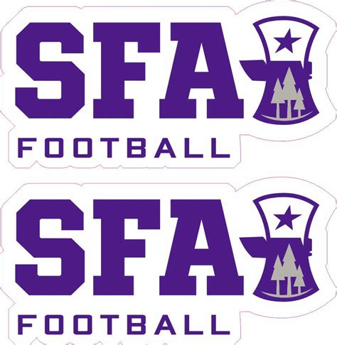 StickerTalk Officially Licensed SFA Football Stickers, 3 inches x 1.5 inches