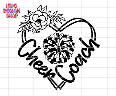 Cheer Coach Svg, Cheer Coach Svg Png, Floral Cheer Coach Svg File for Cricut, Cheer Coach Shirt ...